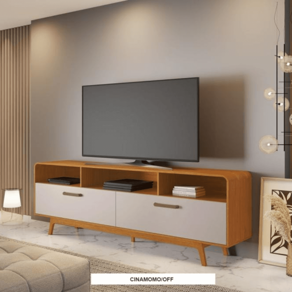 rack cristal RACK CRISTAL 2PT COLOR CINAMOMO/OFF WHITE -JCM- - Imagen 1