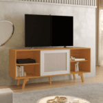 RACK GARRA 1 PUERTA COLOR CINAMOMO/OFF WHITE -JCM-