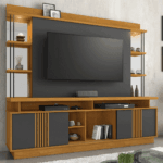 HOME ESPLENDOR DE MADERA COLOR CINAMOMO/GRAFITO IDEAL PARA TV HASTA 65"