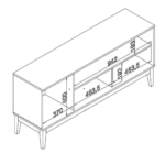 RACK MADERA 1 PT MIEL/OFF WHITE -MVBTO- - Imagen 3