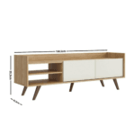 RACK MADERA 2CJ COLOR MIEL/OFF WHITE -MVBTO- - Imagen 2
