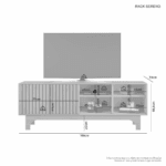 RACK SERENO 1PT CORREDERA COLOR CINAMOMO/OFF WHITE -JCM- - Imagen 2