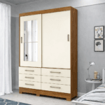 ROPERO NEW MOSCOU 2 PT 6 CJ COLOR CINAMOMO/OFF WHITE -MXL-