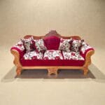 LIVING NORMANDO CON SITIALES 3.1.1 TELA FELPA COLOR ROJO - Imagen 2