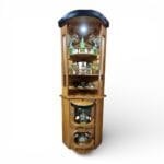 BAR ESQUINERO 2 PIEZAS COLOR CAOBA/CUERINA NEGRO - Imagen 2