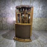 BAR ESQUINERO 3 PIEZAS COLOR CARVALHO/CUERINA CAFE