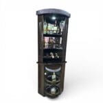 BAR ESQUINERO 2 PIEZAS COLOR NEGRO/CUERINA GRIS - Imagen 2