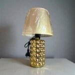 LÁMPARA DE CERAMICA PARA MESA | COLOR DORADA O PLATEADA 15 CM DE ALTO