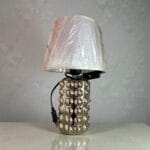 LÁMPARA DE CERAMICA PARA MESA | COLOR DORADA O PLATEADA 15 CM DE ALTO - Imagen 2