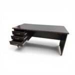 ESCRITORIO DE MADERA 3 CAJONES CON CHAPA 150CM -AG- - Imagen 2