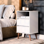 VELADOR RETRO ROMA 2 CAJONES COLOR BLANCO -EJ-