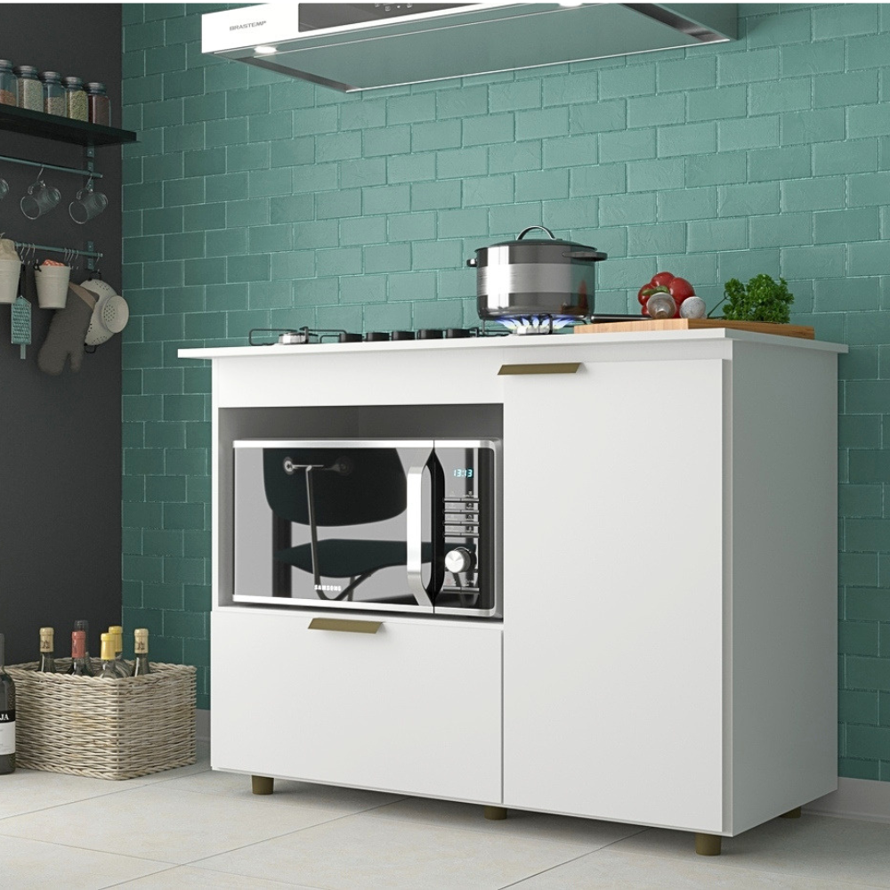COOKTOP BIGGER BLANCO MESON COOKTOP BIGGER 2 PUERTAS COLOR BLANCO -JCRV- - Imagen 1