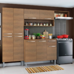 KIT COCINA EMILLY 3 PIEZAS | MESON 105CM, AEREO 165CM Y DESPENSA 64CM COLOR RUSTICO -MADESA-