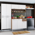 KIT COCINA EMILLY 3 PIEZAS | MESON 105CM, AEREO 165CM Y DESPENSA 64CM COLOR BLANCO -MADESA-