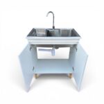 MESON MELAMINA 81CM 2 PUERTAS COLOR BLANCO PARA LAVAPLATOS HESSEN - Imagen 2